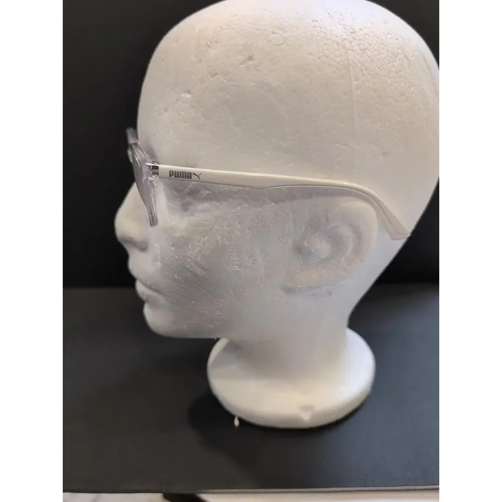 Puma Kids Glasses Frames PJ0022S 005 Clear White Round Frames 47 15 130